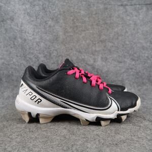Nike Shoes Youth Kids 3 Football Cleats Vapor Edge Shark Lace Up Low Black White